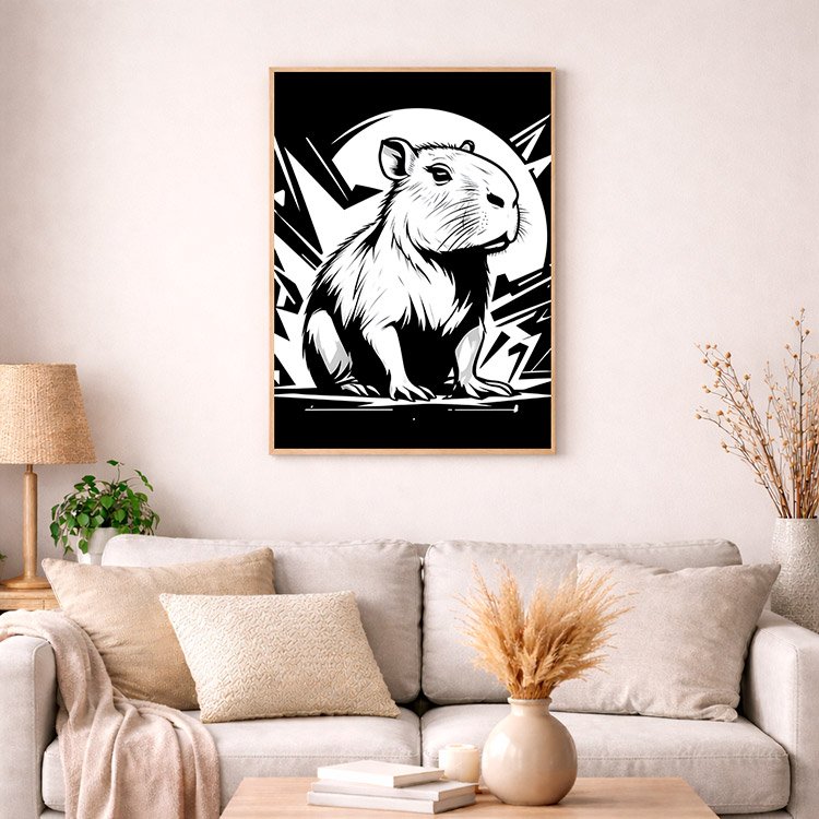 Plakat Kreskówkowa Kapibara Kompozycja 4