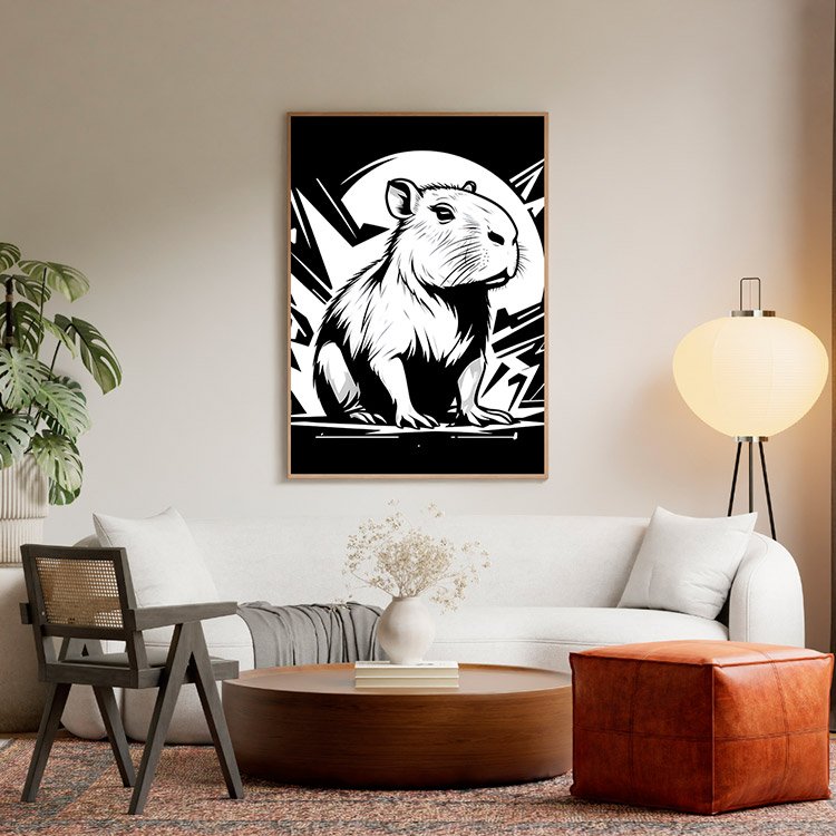 Plakat Kreskówkowa Kapibara Kompozycja 5