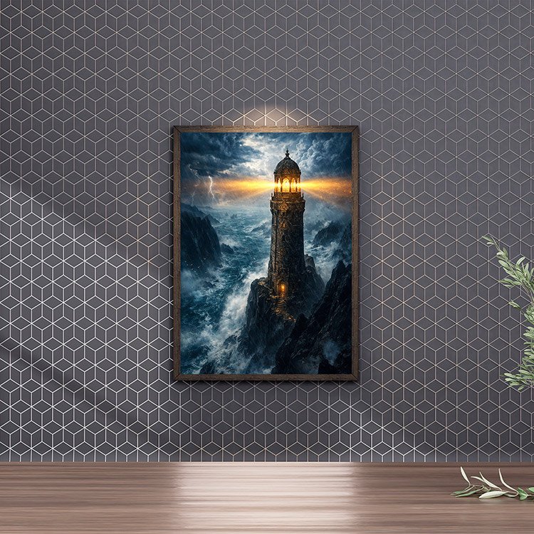 Plakat Latarnia W Burzy Kompozycja 4