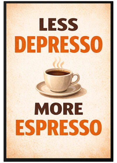 Plakat Less Depresso