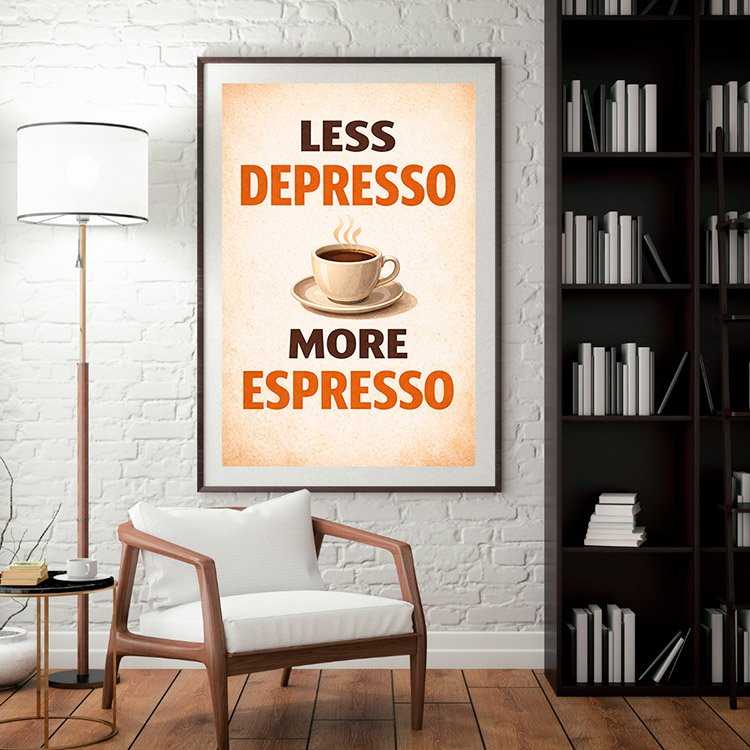 Plakat Less Depresso Kompozycja 3