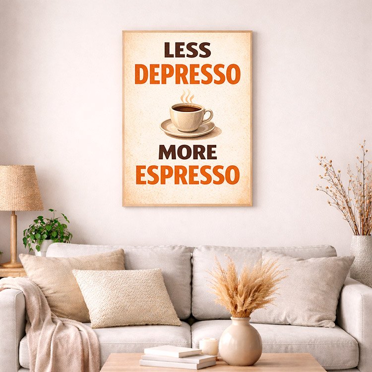 Plakat Less Depresso Kompozycja 4