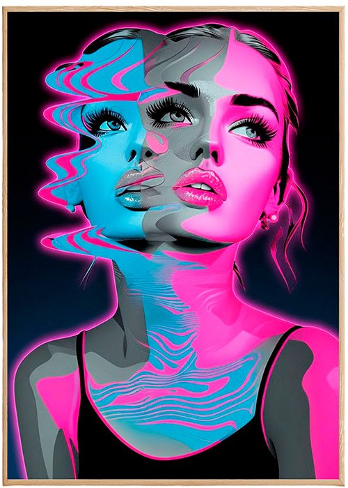 Plakat Liquid Face Kompozycja 1