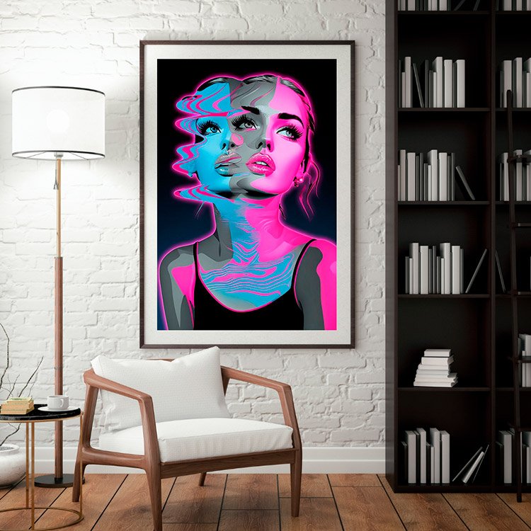 Plakat Liquid Face Kompozycja 3