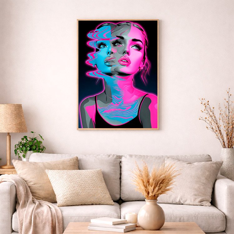 Plakat Liquid Face Kompozycja 4