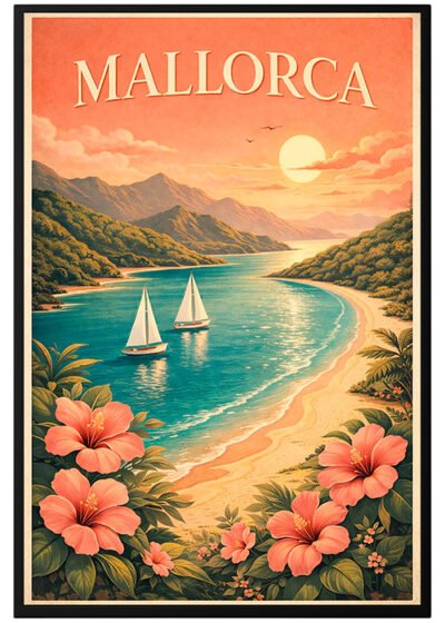 Plakat Mallorca Coastal Sunset