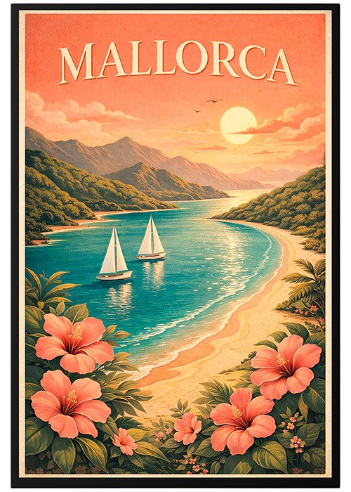 Plakat Mallorca Coastal Sunset