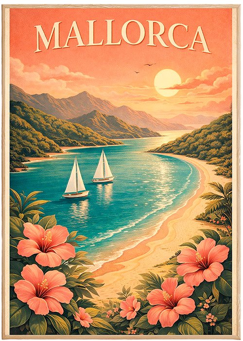 Plakat Mallorca Coastal Sunset Kompozycja 1
