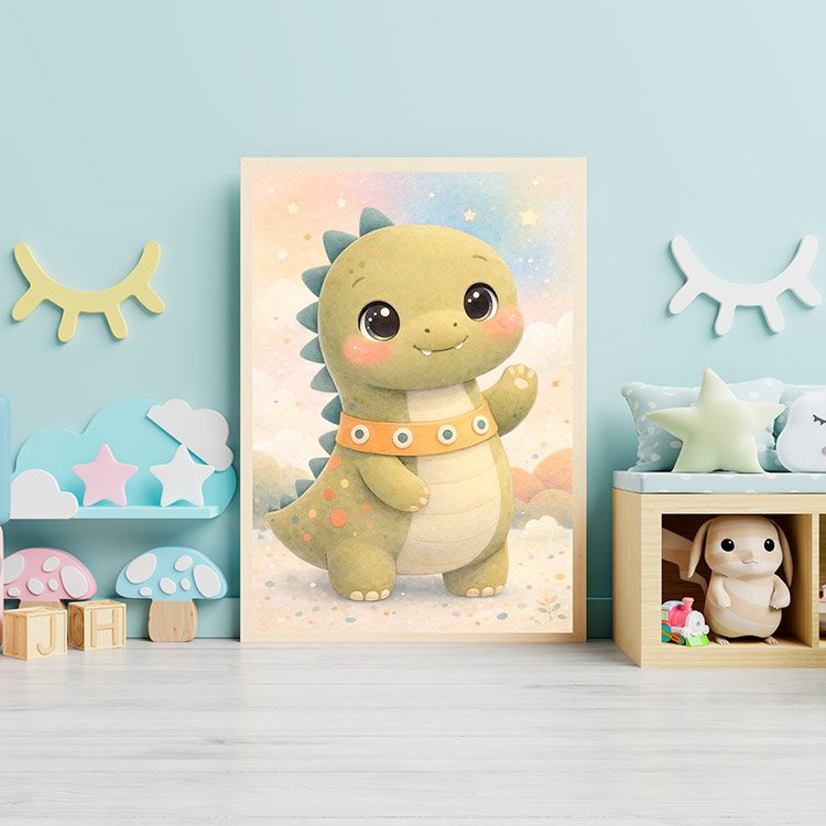 Plakat Mały Dinozaur Bobas Kompozycja 3