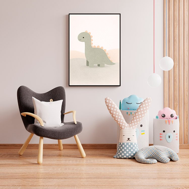 Plakat Mały Dinozaur Pastel 2 Kompozycja 4