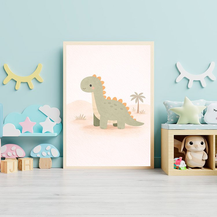 Plakat Mały Dinozaur Pastel Kompozycja 3