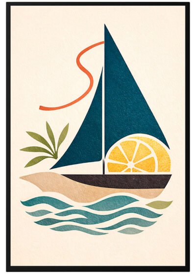 Plakat Minimal Sail Lemon
