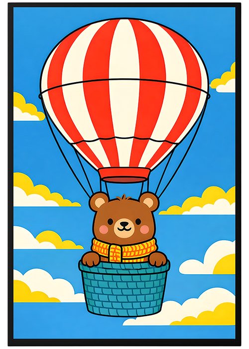 Plakat Miś W Balonie