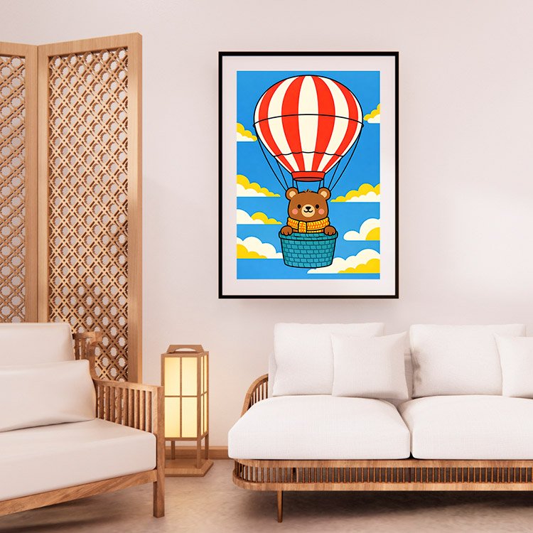 Plakat Miś W Balonie Kompozycja 2