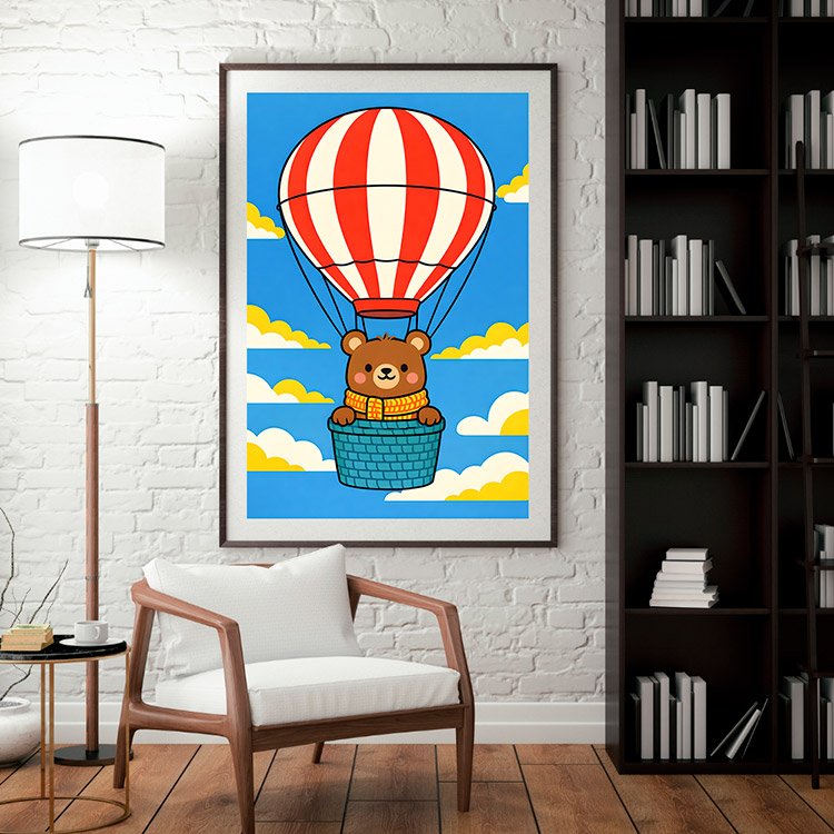 Plakat Miś W Balonie Kompozycja 3