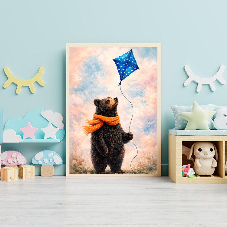 Plakat Miś Z Latawcem Kompozycja 3