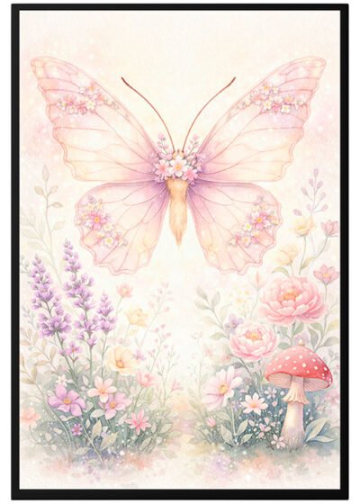 Plakat Motyl W Ogrodzie