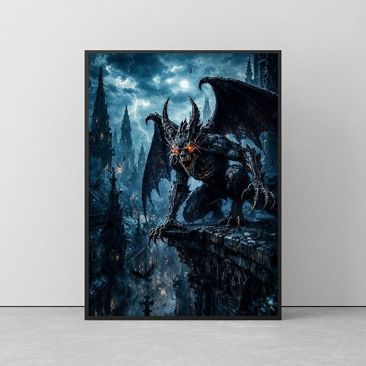 Plakat Mroczny Skrzydlaty Demon Kompozycja 2