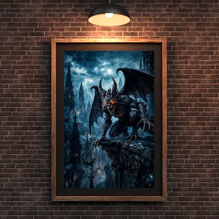 Plakat Mroczny Skrzydlaty Demon Kompozycja 3