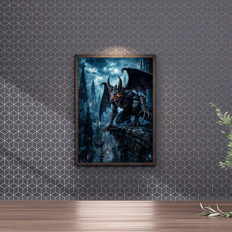 Plakat Mroczny Skrzydlaty Demon Kompozycja 4