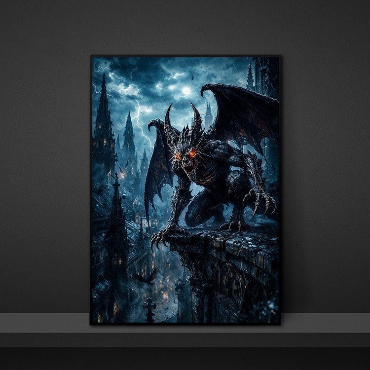 Plakat Mroczny Skrzydlaty Demon Kompozycja 5