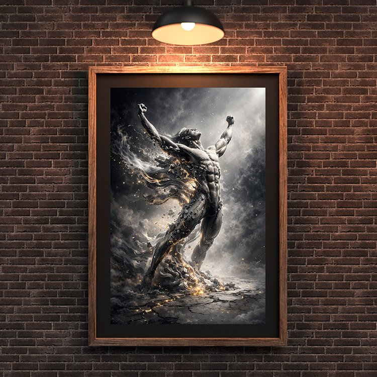 Plakat Muskularna Rzeżba Kompozycja 3