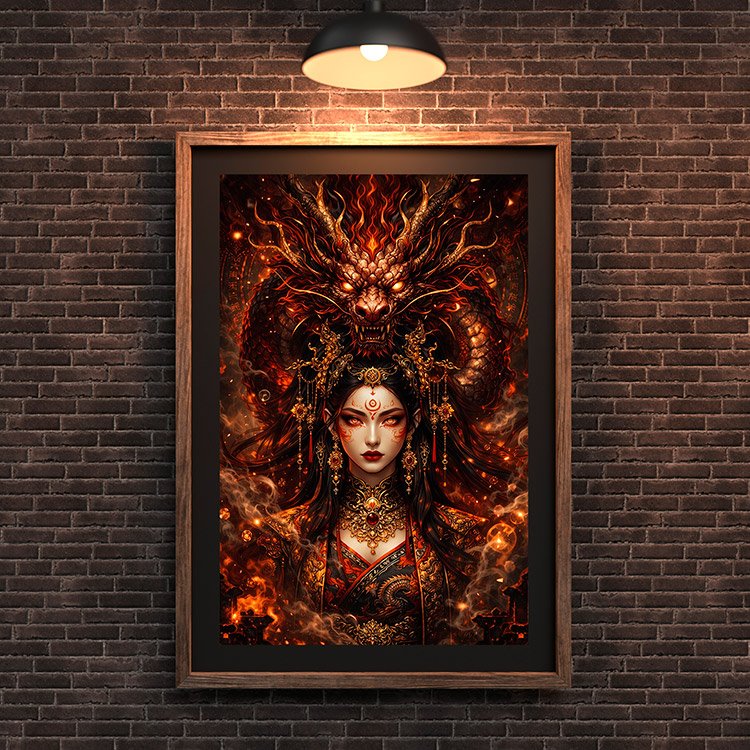 Plakat Ognista Krolowa Smokow Kompozycja 3