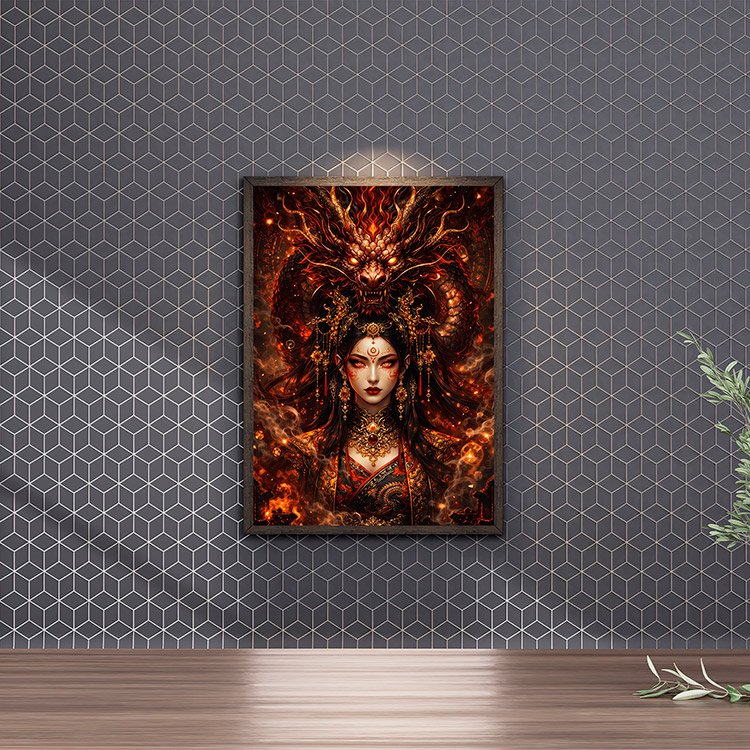 Plakat Ognista Krolowa Smokow Kompozycja 4