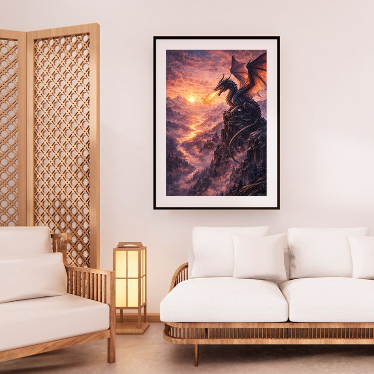 Plakat Ognisty Smok Kompozycja 2