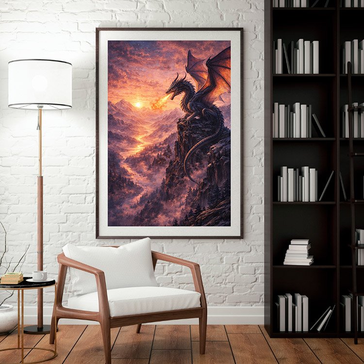 Plakat Ognisty Smok Kompozycja 3