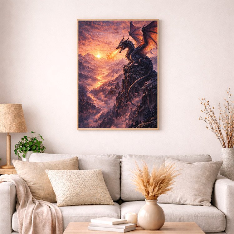 Plakat Ognisty Smok Kompozycja 4