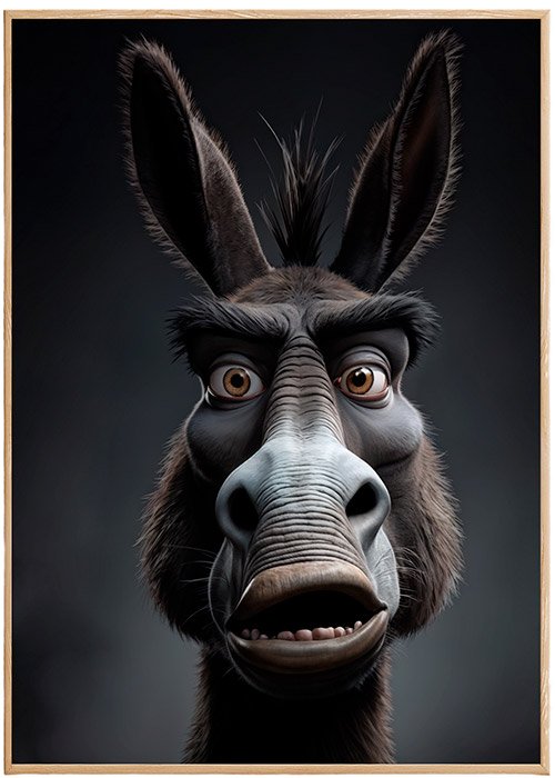 Plakat Osioł Zniesmaczony Kompozycja 1