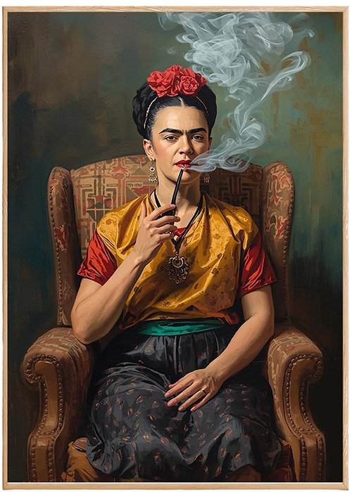 Plakat Paląca Frida Kompozycja 1