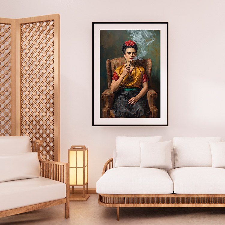 Plakat Paląca Frida Kompozycja 2