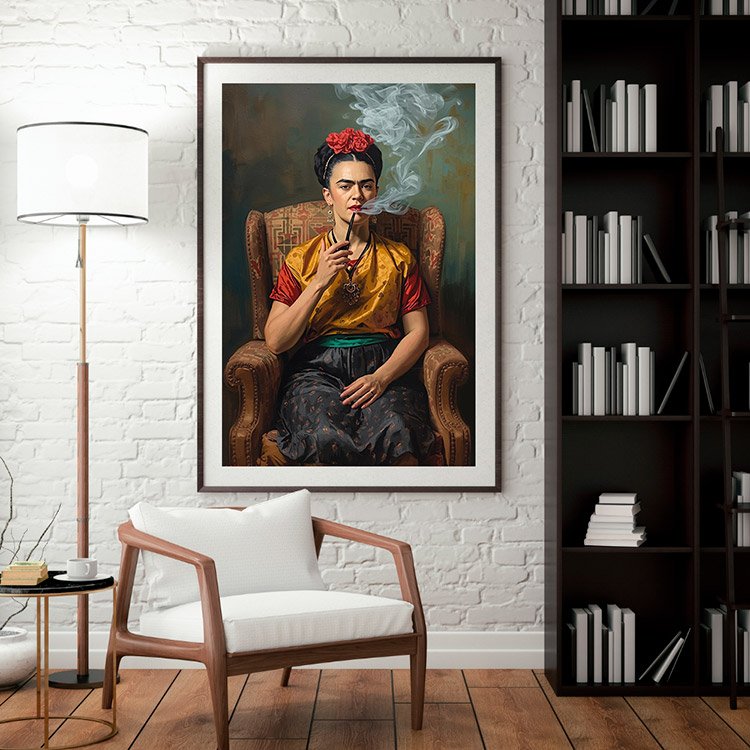 Plakat Paląca Frida Kompozycja 3