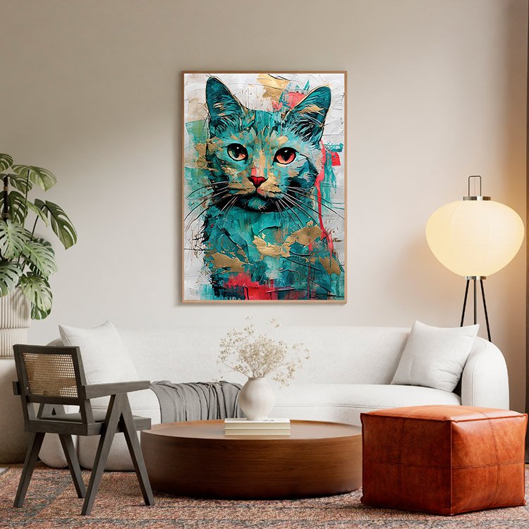 Plakat Pastelowy Kot Kompozycja 5