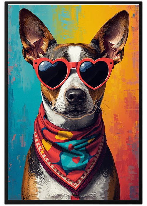 Plakat Pies I Okulary 2
