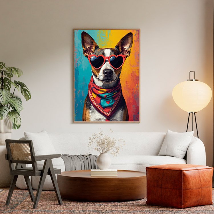 Plakat Pies I Okulary 2 Kompozycja 5