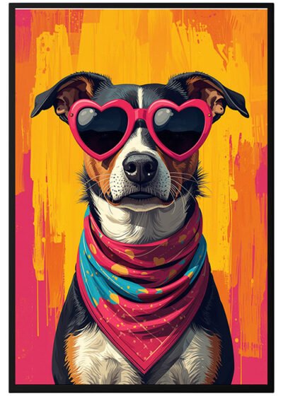 Plakat Pies I Okulary 4