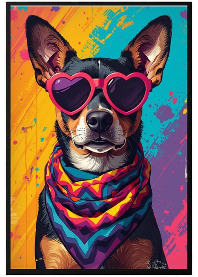 Plakat Pies I Okulary 5
