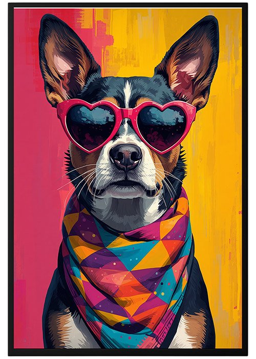 Plakat Pies I Okulary 6