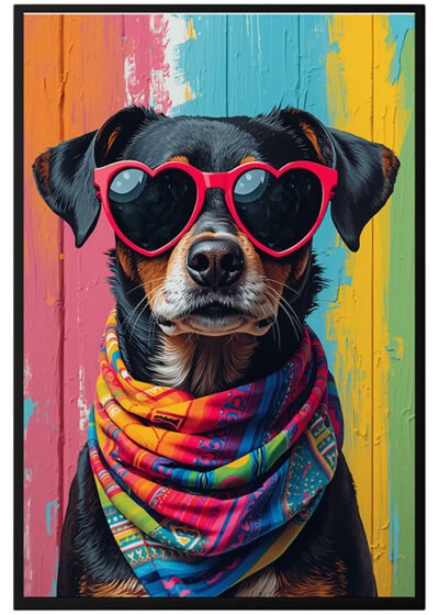 Plakat Pies I Okulary 7