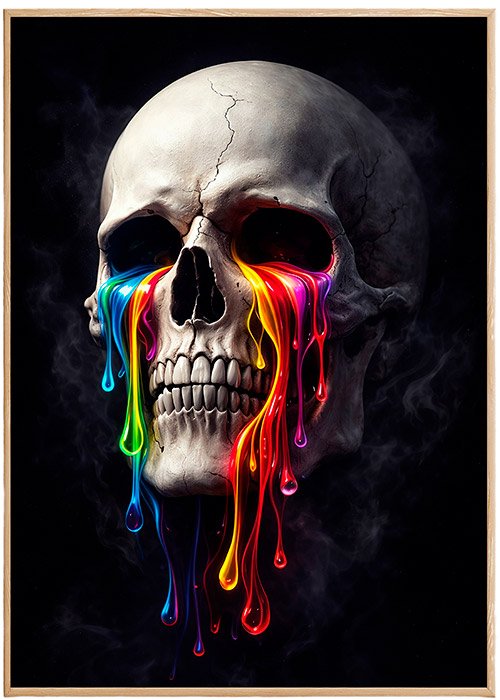 Plakat Placzaca Czaszka Kompozycja 1