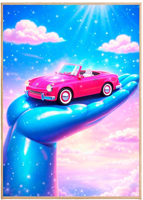 Plakat Popowe Auto Kompozycja 1