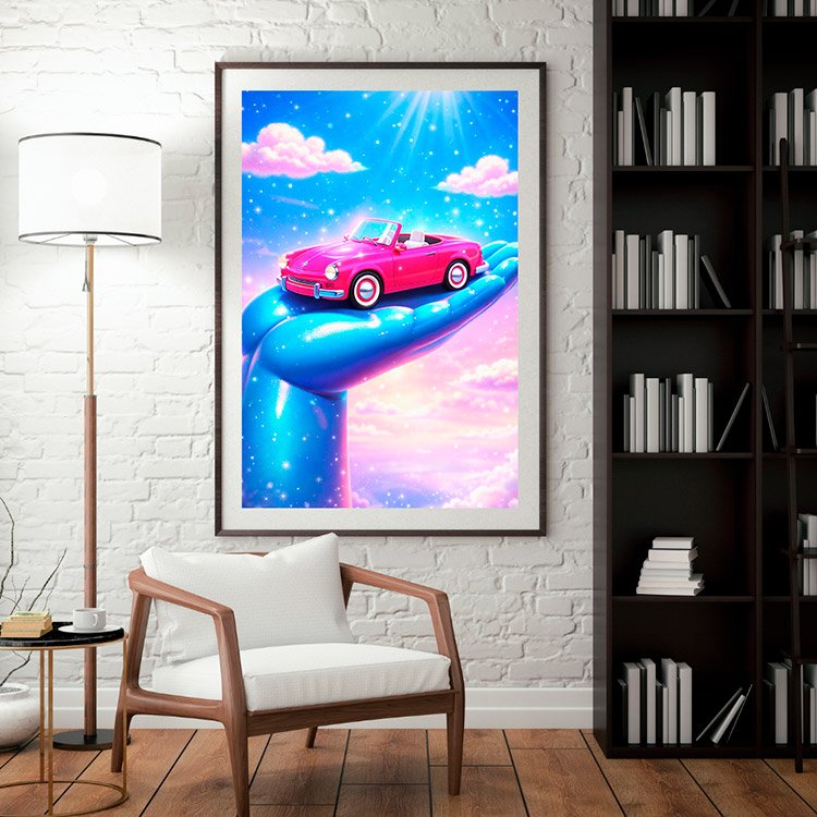 Plakat Popowe Auto Kompozycja 3