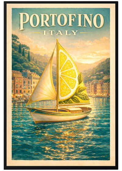 Plakat Portofino Lemon Sail