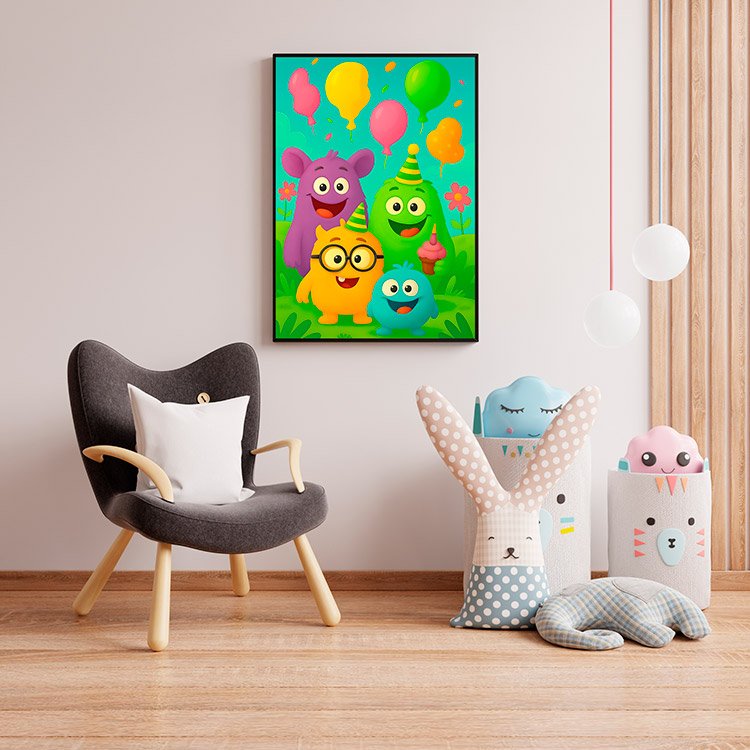 Plakat Potworki Na Imprezie Kompozycja 4
