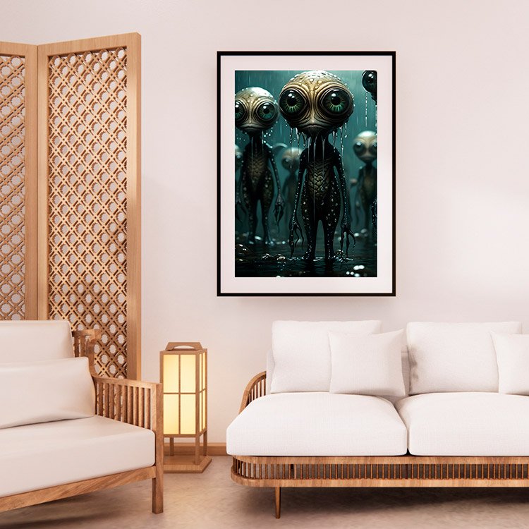 Plakat Przybysze Kompozycja 2