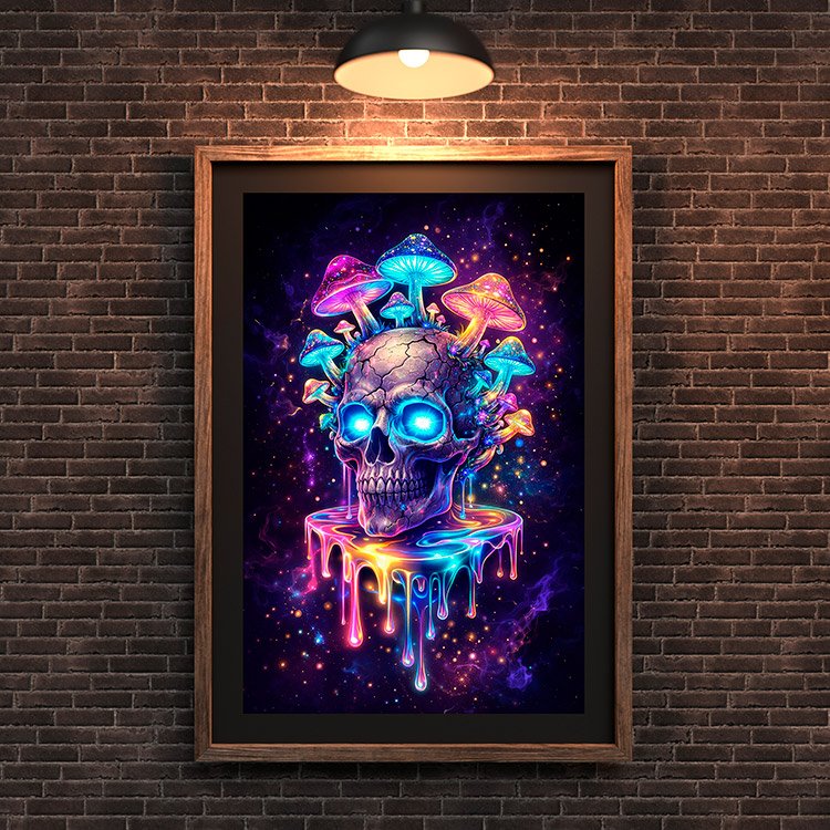 Plakat Psychodeliczna Czaszka Kompozycja 3