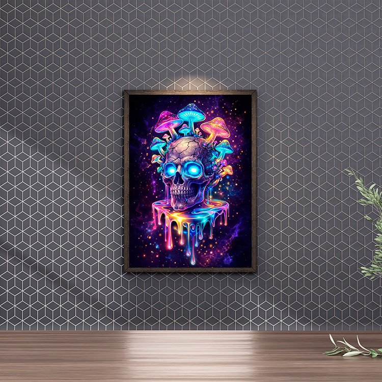 Plakat Psychodeliczna Czaszka Kompozycja 4